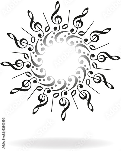 Music Sun Clef ( Musik Sonne Notenschlüssel )