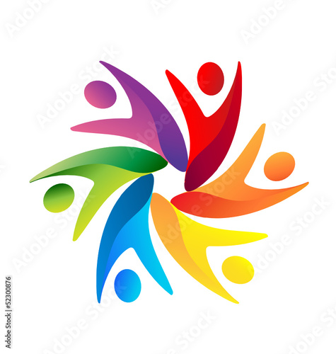 Teamwork swooshes logo