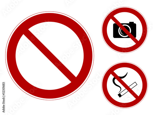 prohibiting signs