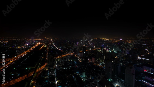 Wallpaper Mural City at night - view from the top. Bangkok, Thailand Torontodigital.ca