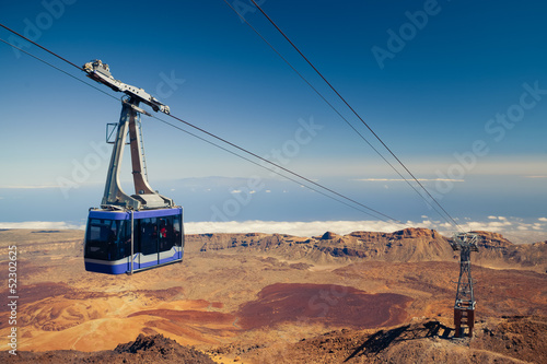 mountain lift (funicular) at the top photo