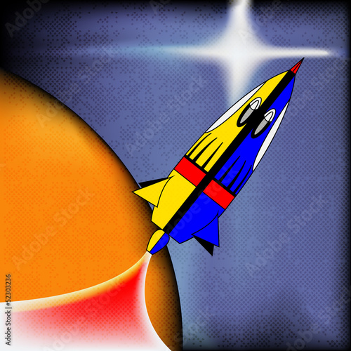 Retro Space Rocket
