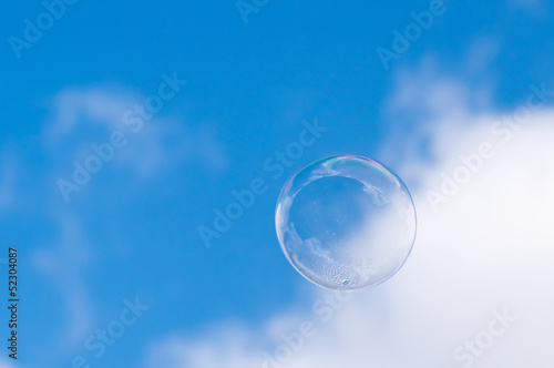 big bubble in the blue sky