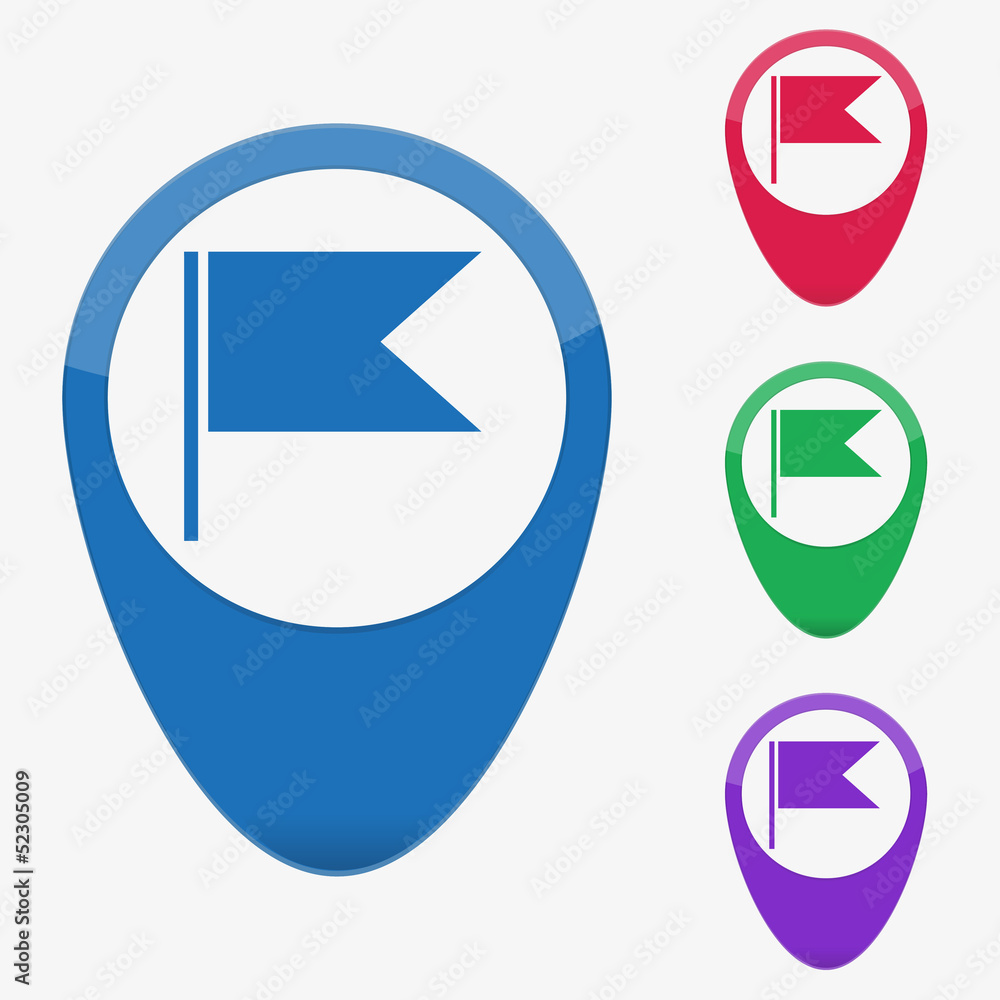 Vector illustration web buttons pointer - flag Vector illustration web buttons pointer - flag