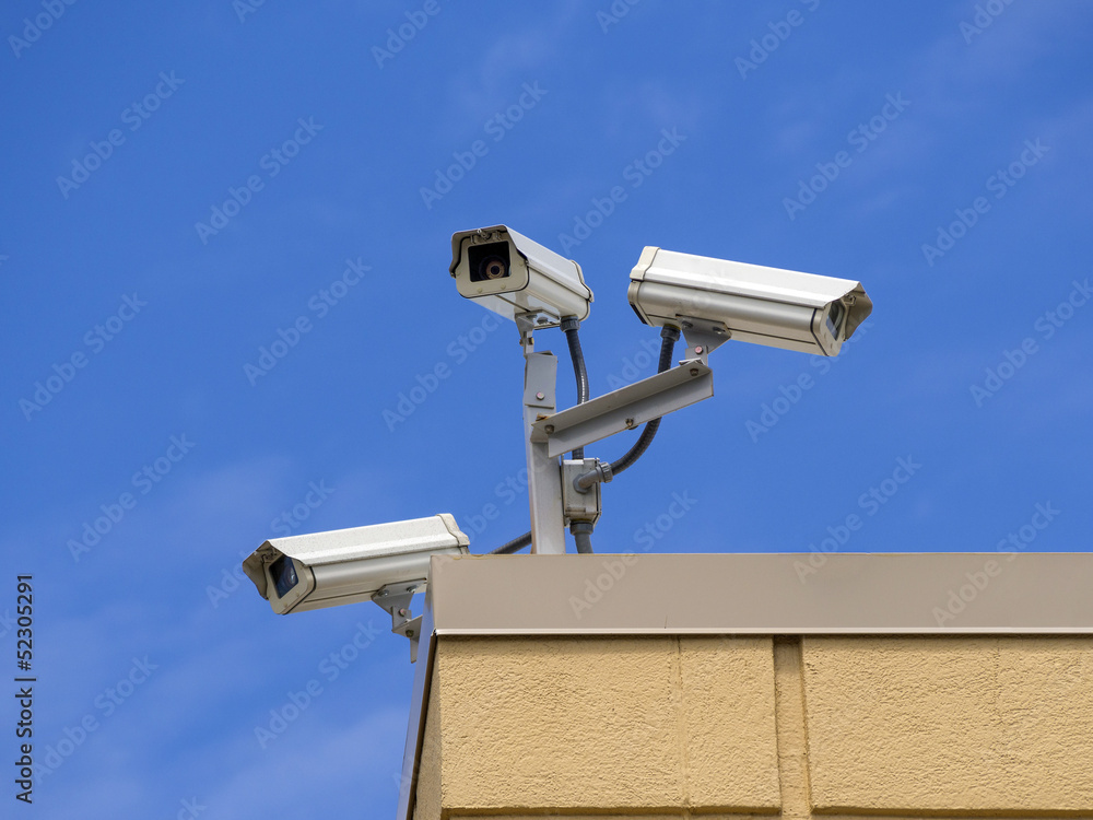 Three roof security cameras Three roof security cameras