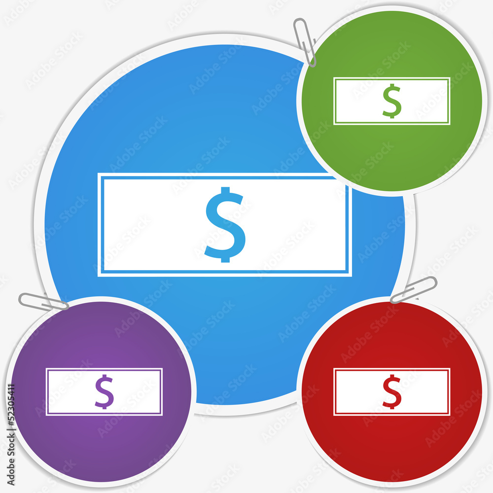 Vector illustration sticker - cash Vector illustration sticker - cash