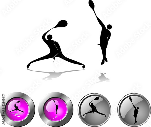tennis silhouettes