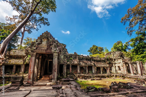 Ancient buddhist khmer temple in Angkor Wat complex