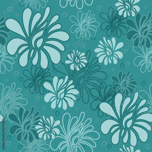 Floral vector seamless pattern