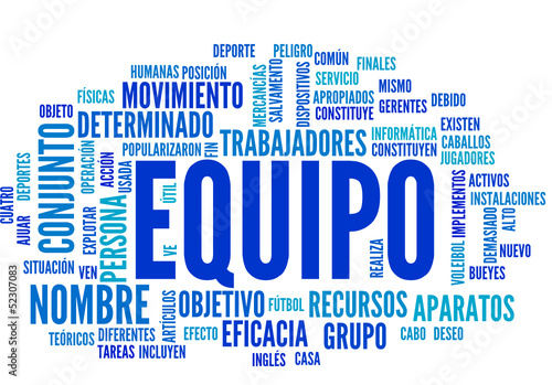 Equipo (tag cloud español)