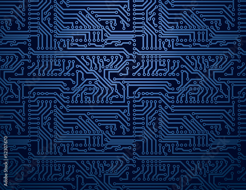 Vector blue circuit board background
