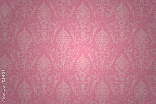 Damask seamless pattern. Vector wallpaper background.