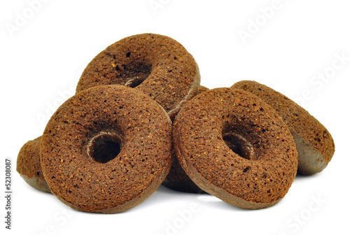 Healthy vegan donuts made with blackstrap molasses photo