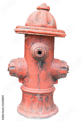 Bild auf Leinwand Rusty steel water pump outlet for fireman access