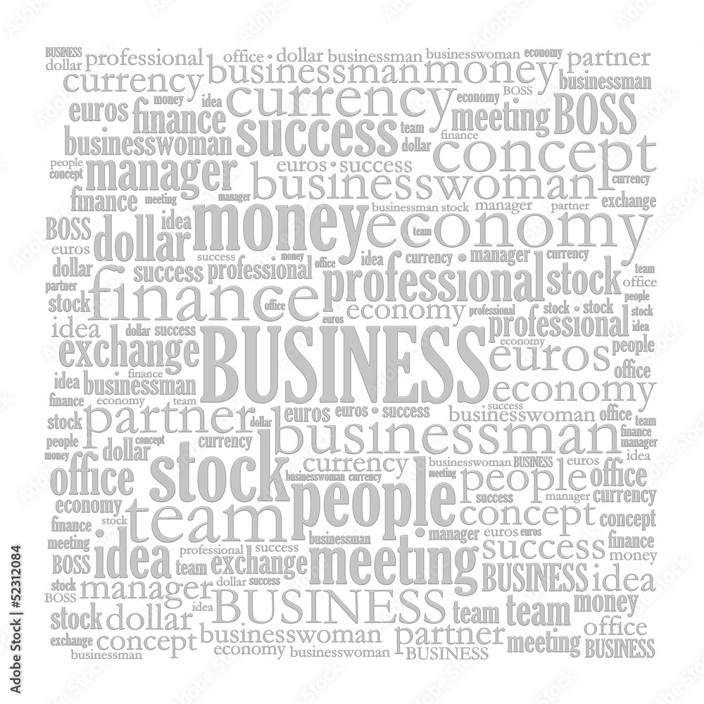 Business related word cloud illustration