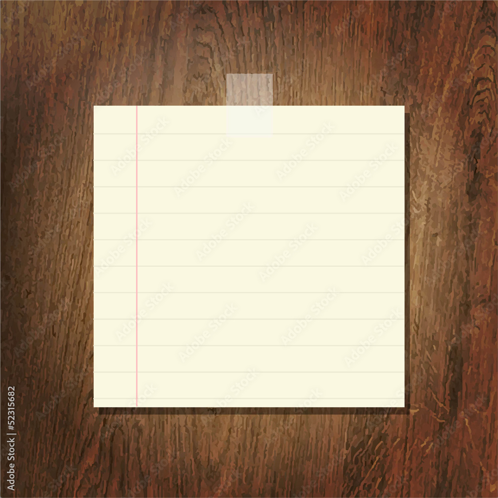Note Papers On Wooden Background Note Papers On Wooden Background