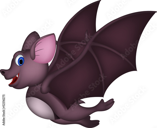 Cute Cartoon bat flying