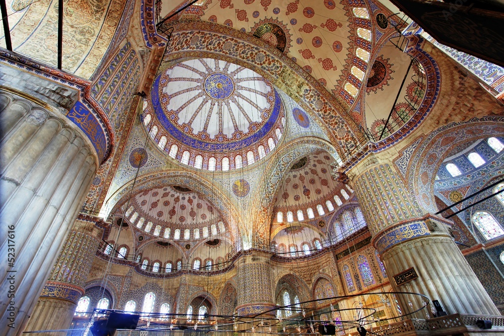 Interior view of Blue Mosque