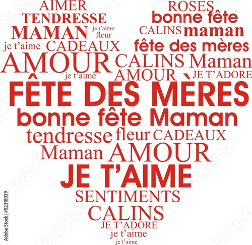 coeur fêtes des mères