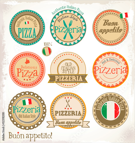 Pizza stamp - set
