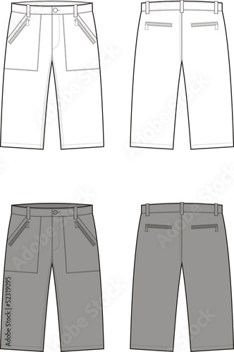 Vector illustration of men's sport shorts
