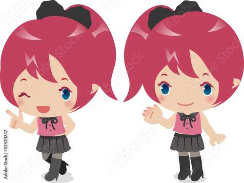 アニメキャラクターのような女の子