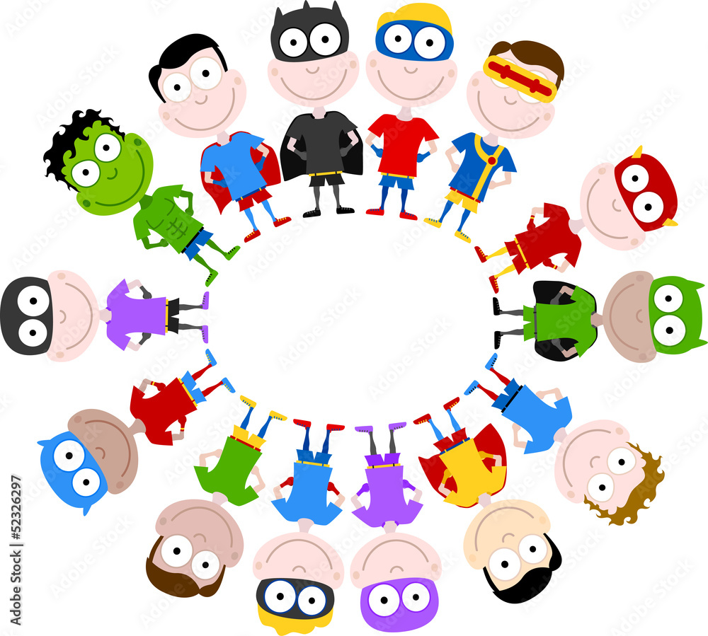 cute superheroes circle cute superheroes circle