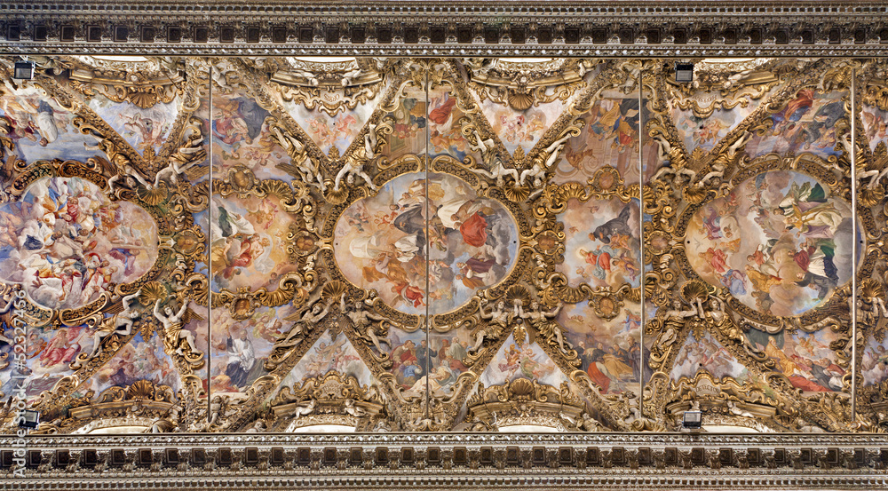 Palermo - ceiling in church of San Giuseppe dei Teatini