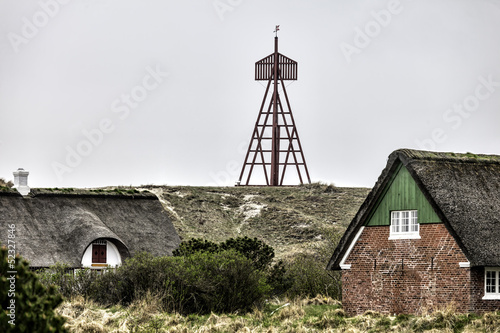 Beacon in Sonderho on the island Fano, Denmark photo