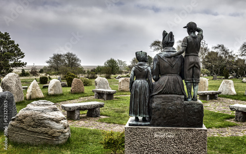 Memorial for dead fishermen in Sonderho on Fano, Denmark photo