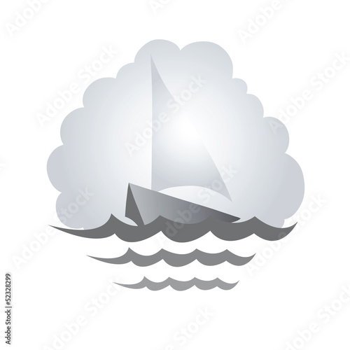 Yacht vector illustration