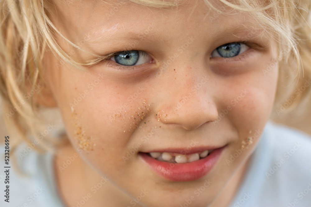 Close-up portrait of cute boy Close-up portrait of cute boy