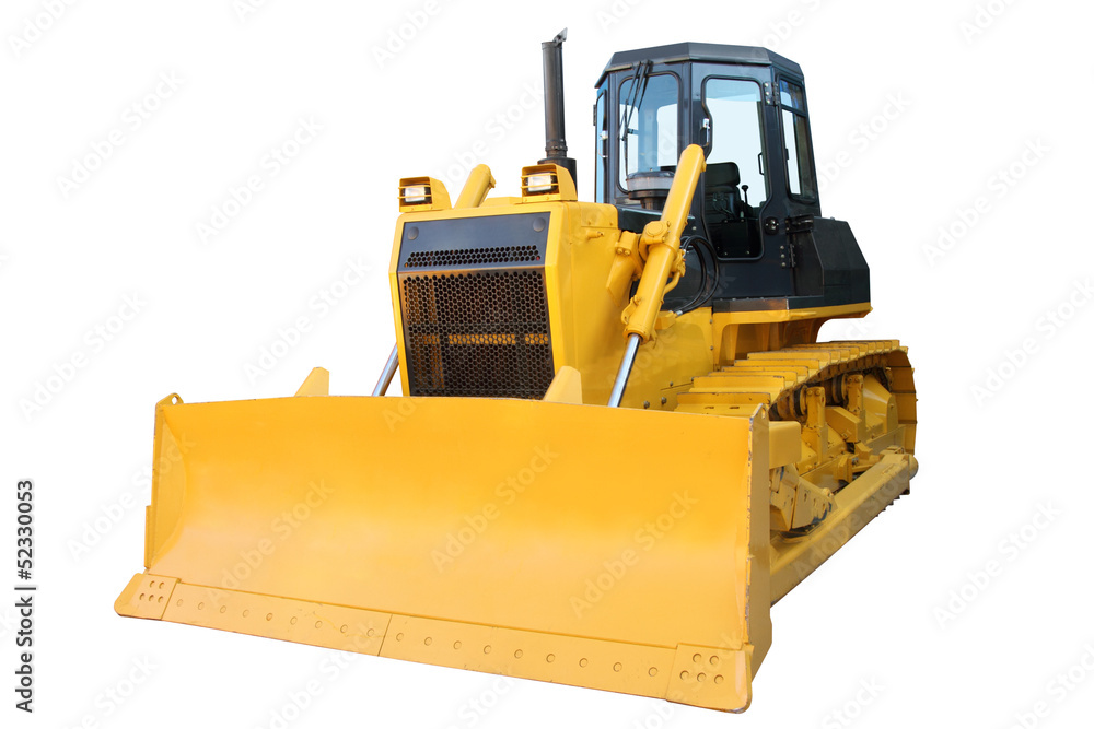 Fototapeta premium The modern yellow bulldozer