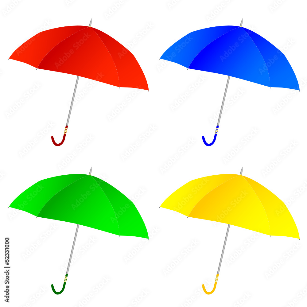 umbrella color vector illustration
