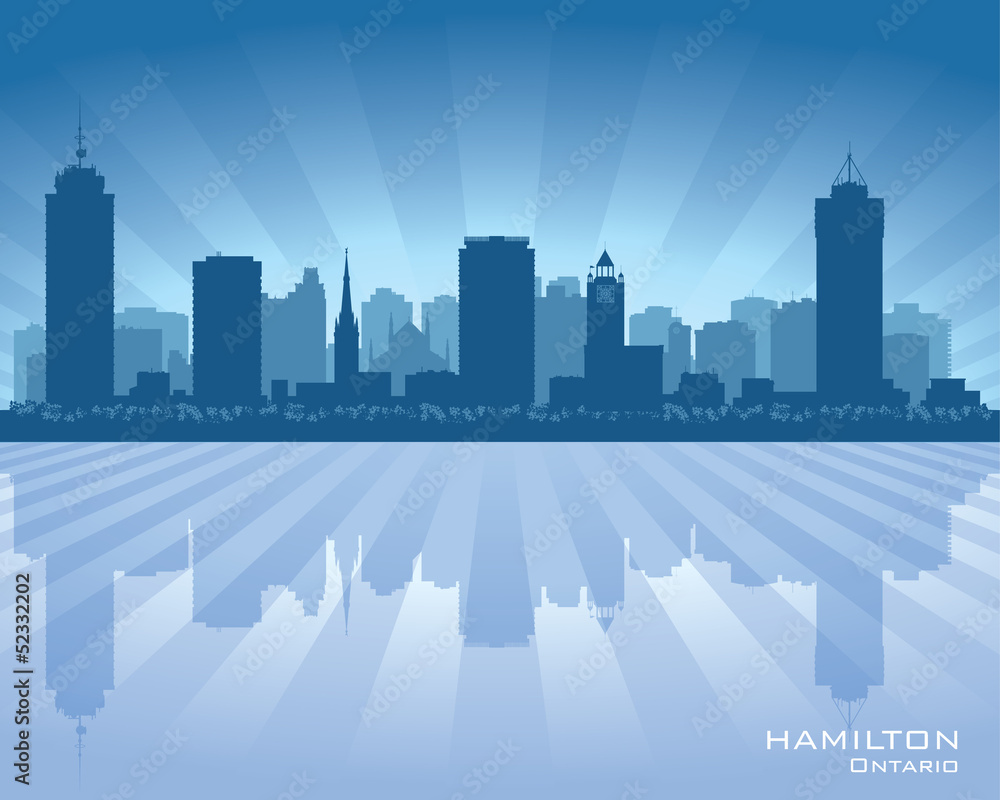 Hamilton Canada skyline city silhouette