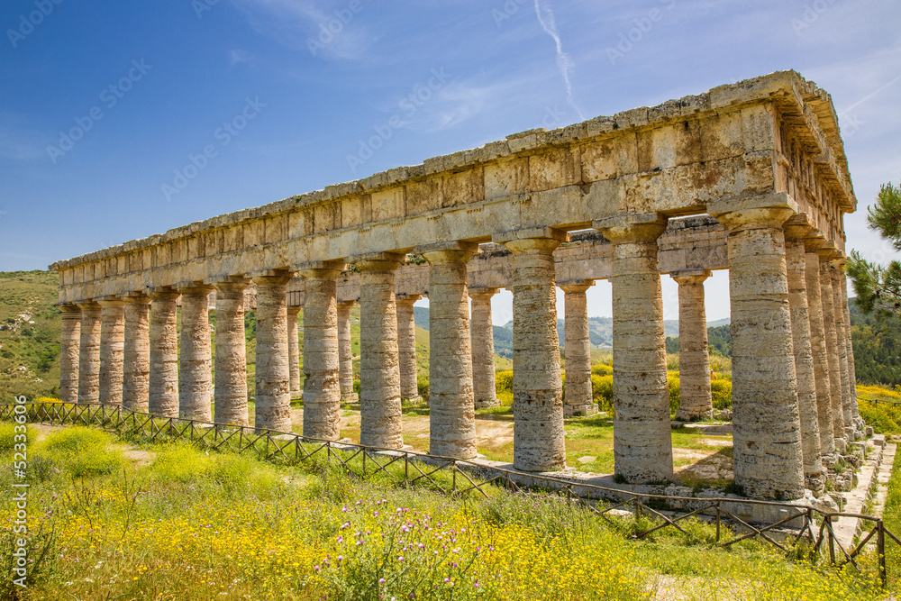 Seitenansicht Tempel von Segesta, Sizilien
