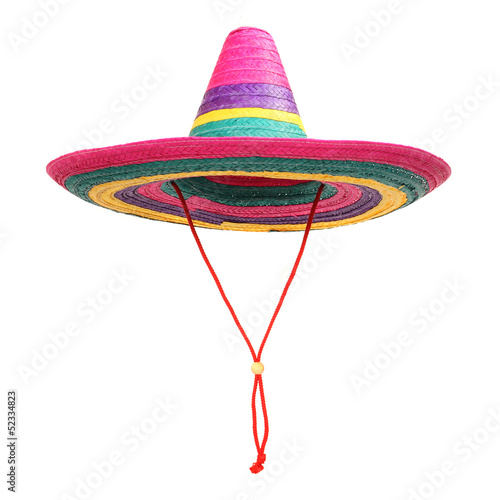 A colorful mexican sombrero with space for your funny face.