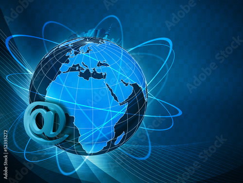 Global internet communications  abstract techno backgrounds