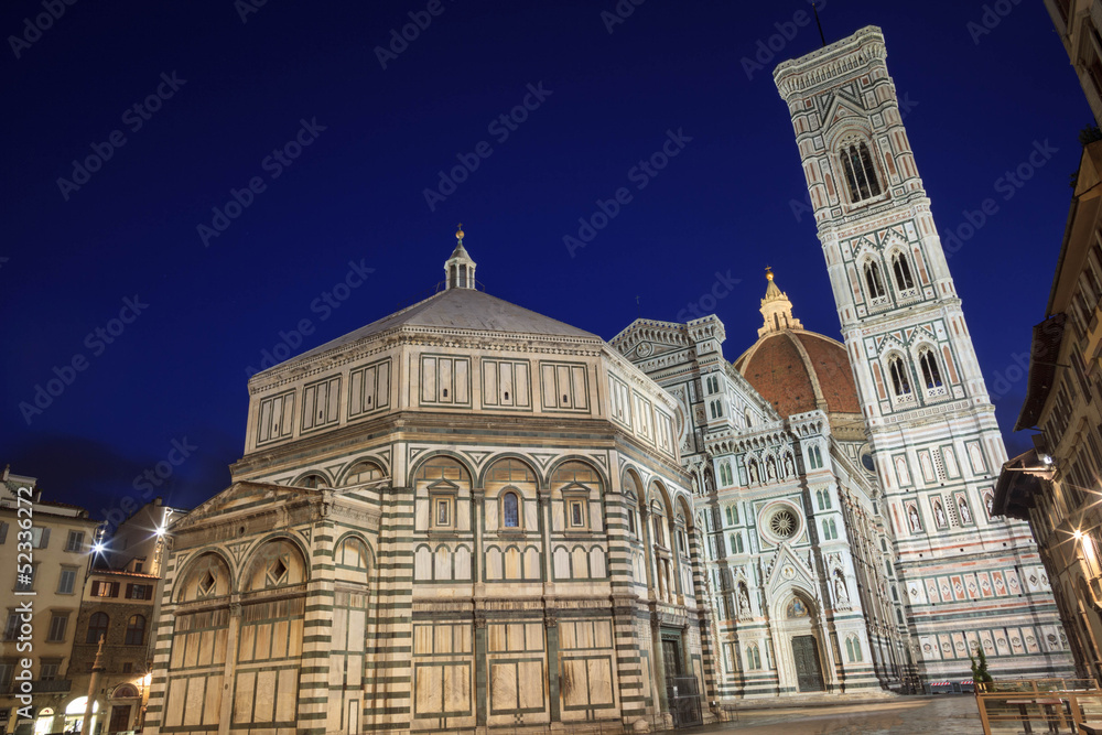 Cathedral, Baptistery and Giotto Belltower, Florence, Italy