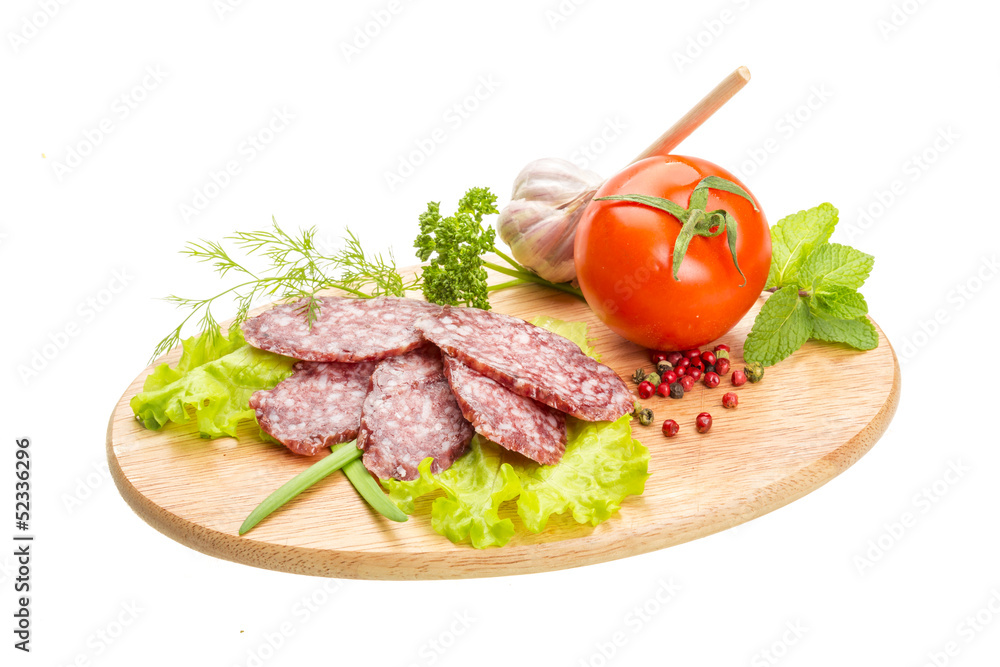 Fresh ripe salami Fresh ripe salami