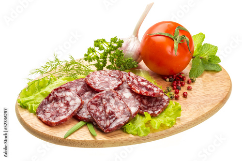 Fresh ripe salami