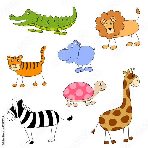 Vector Set of Cartoon Animals