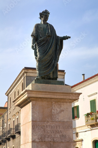 Statue of Orazio Flacco. Venosa. Basilicata. Italy.