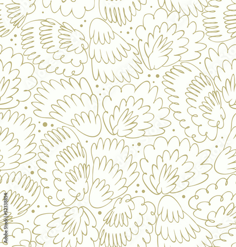 Feathers seamless modern pattern
