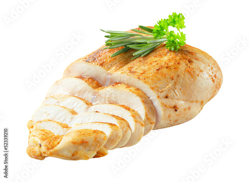 Chicken breast with garlic rub