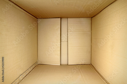 Fototapeta Naklejka Na Ścianę i Meble -  Empty package box, 3d view inner side.
