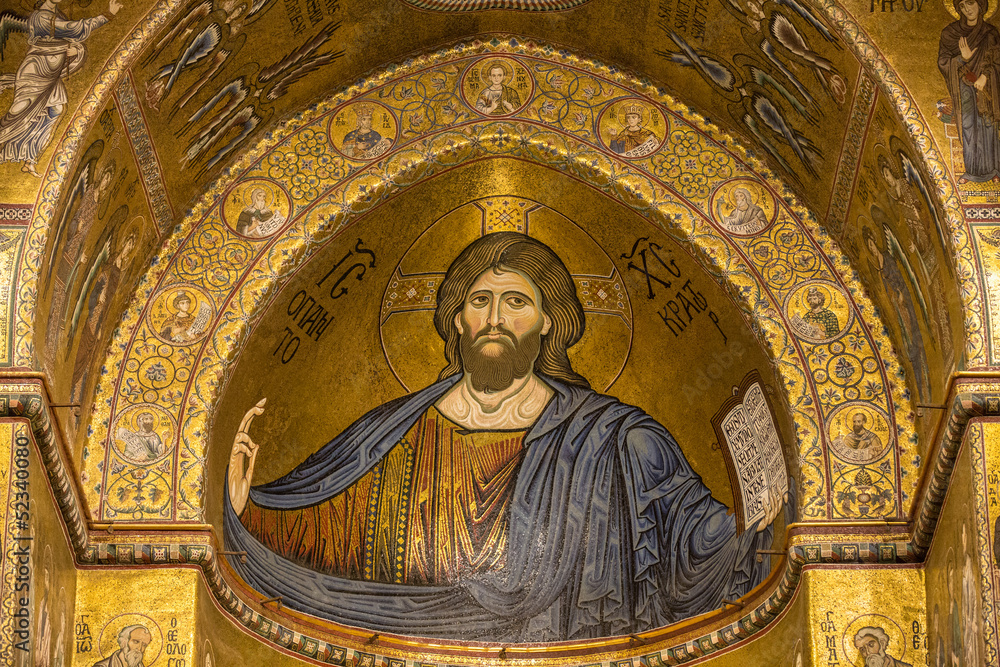 Jesus - Mosaik im Dom von Monreale, Palermo, Sizilien