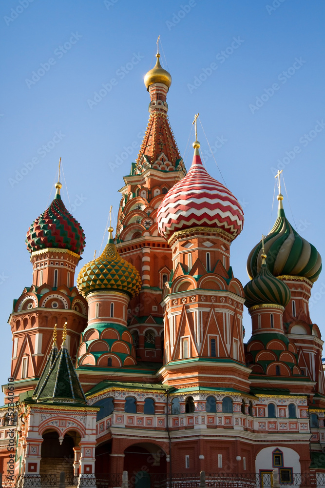 Saint Basil Cathedral in Moscow on the Red Square