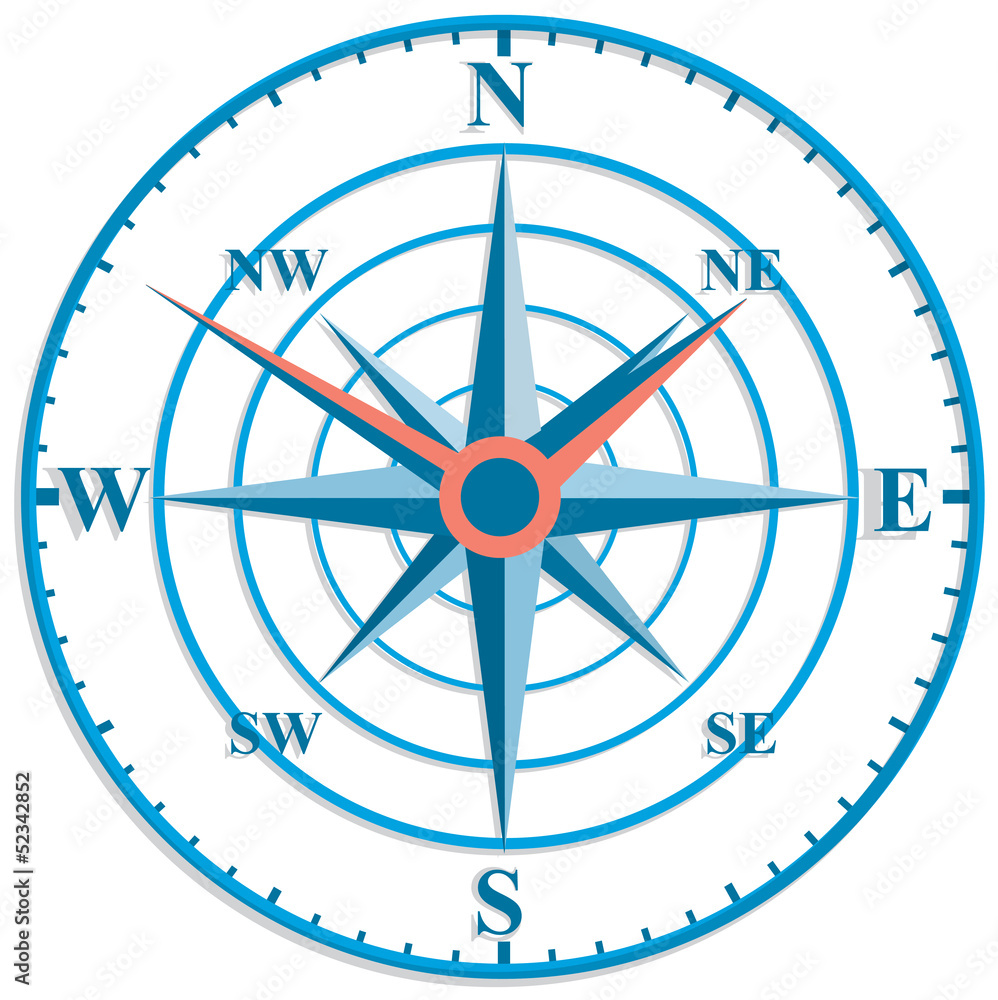 The original clock with wind rose. The original clock with wind rose.