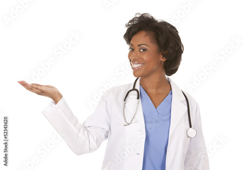 medical doctor holding an object